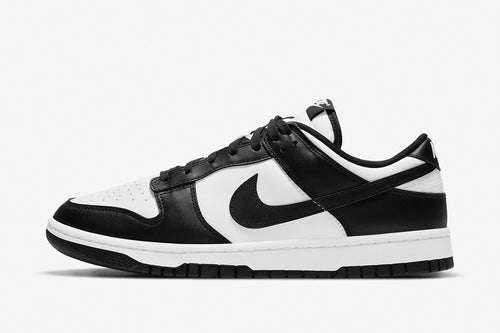 Two-Tone Black/White Low-Top Court Sneaker
